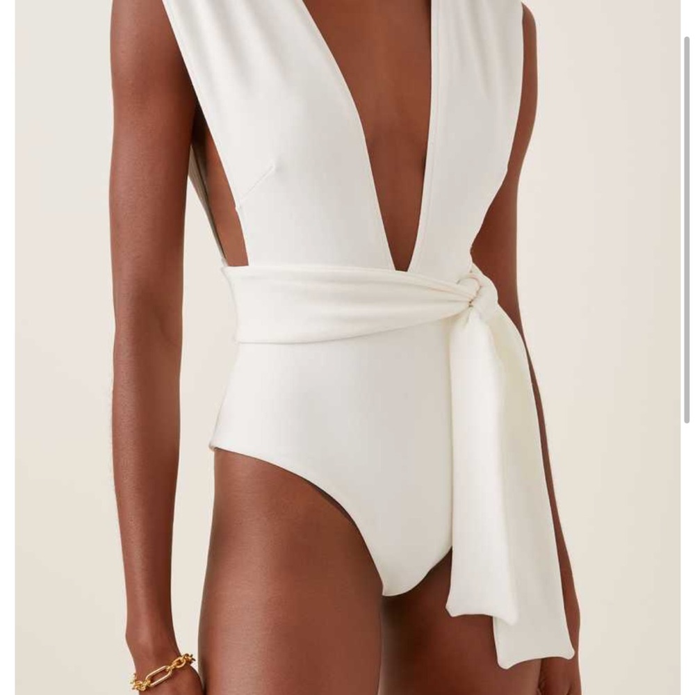 HAIGHT
Belted crepe one-piece swimsuit
